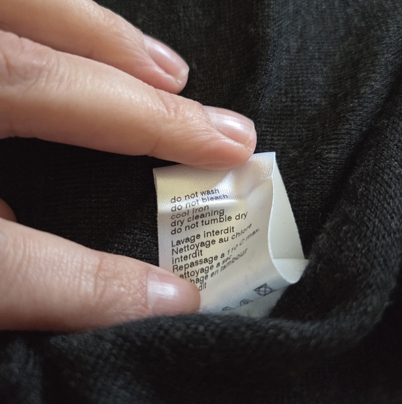 Akris Charcoal Gray Sleeveless Mock Neck Sweater Vest Women Size 8 Cashmere Silk - Picture 5 of 9